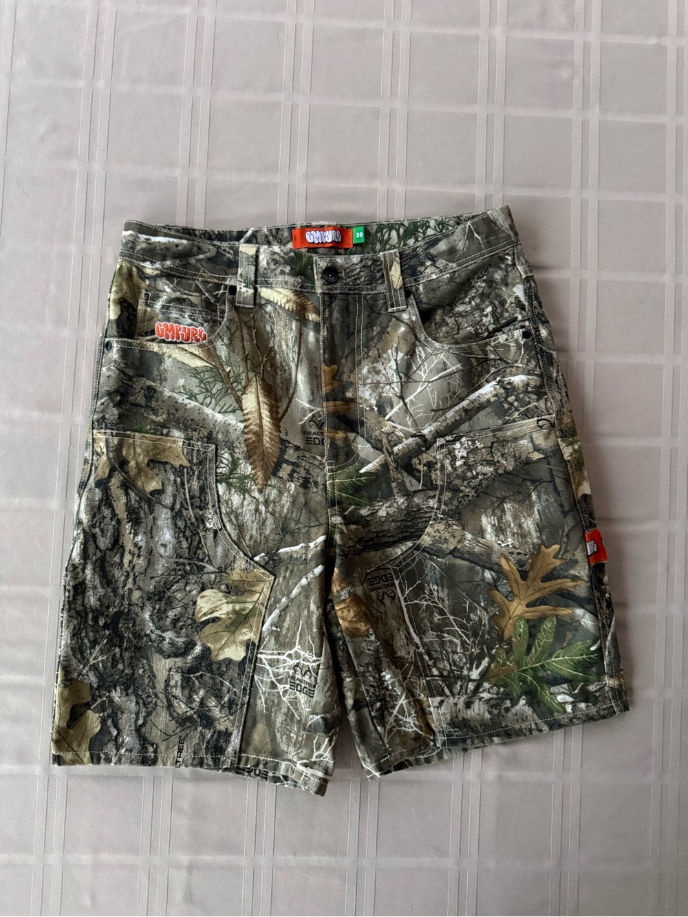 Empyre x Realtree EDGE Men’s Camo carpenter Shorts - Green/Brown